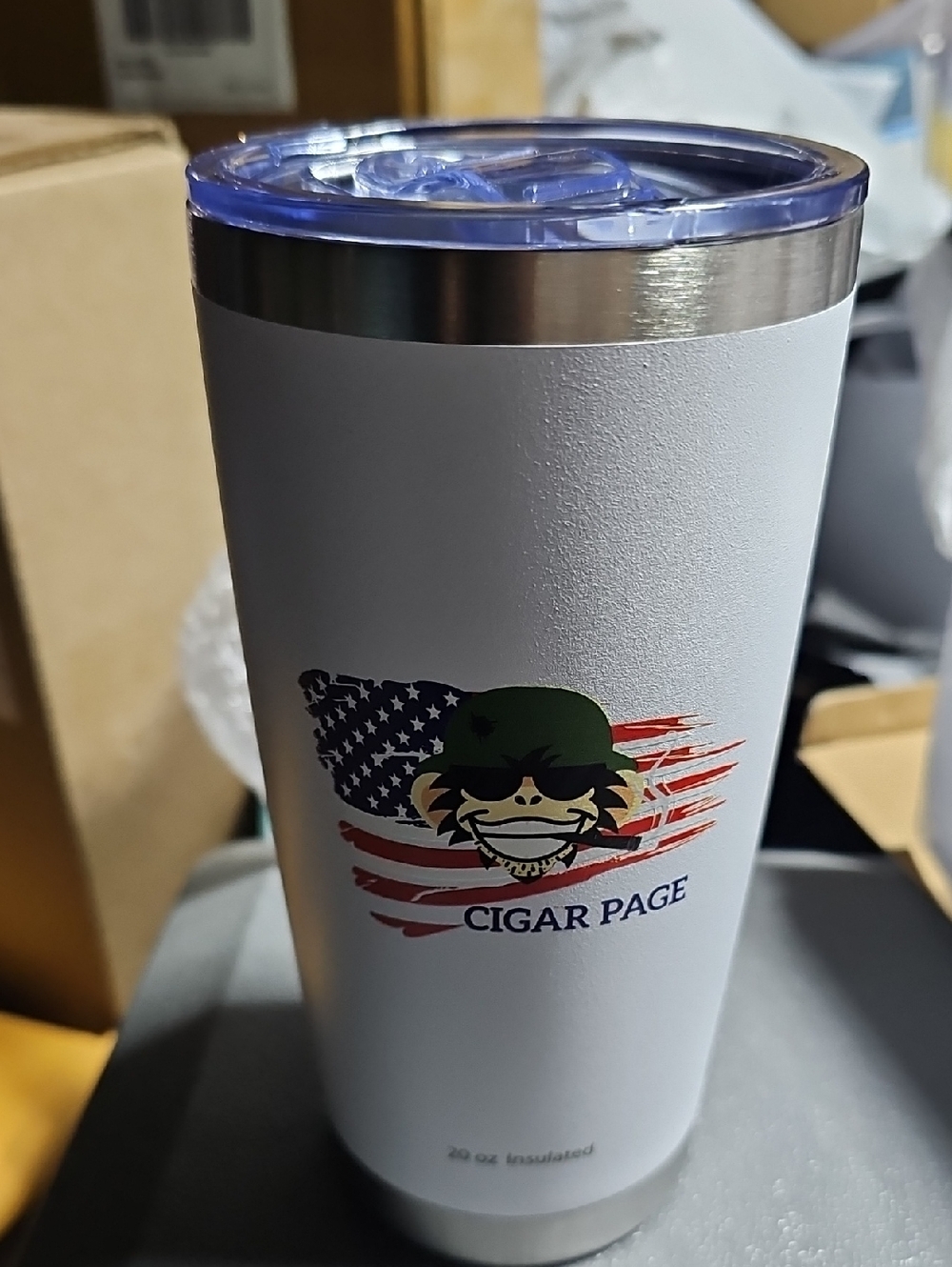 White 20 oz Insulated Tumbler
